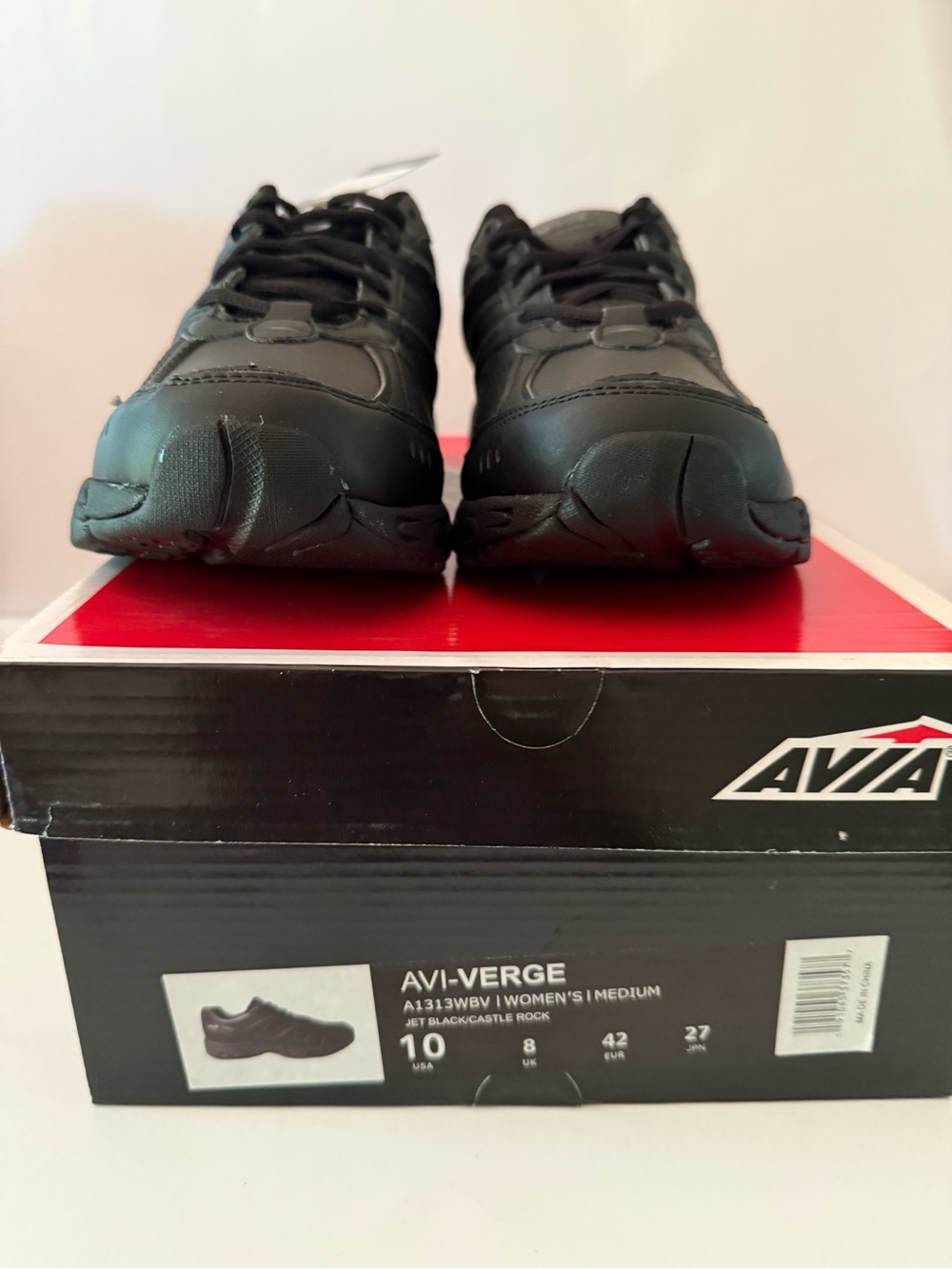 Avia Avi-Verge Black Athletic WOMEN’s Sneakers Memory Foam Size 10 Medium New